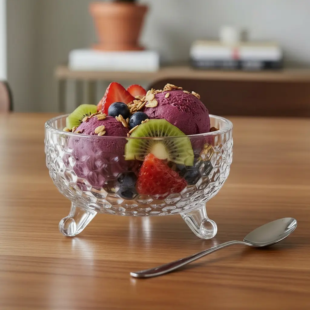 Jogo 6 Bowls Taças De Sobremesa Sorvete Açaí 200 Ml Vidro