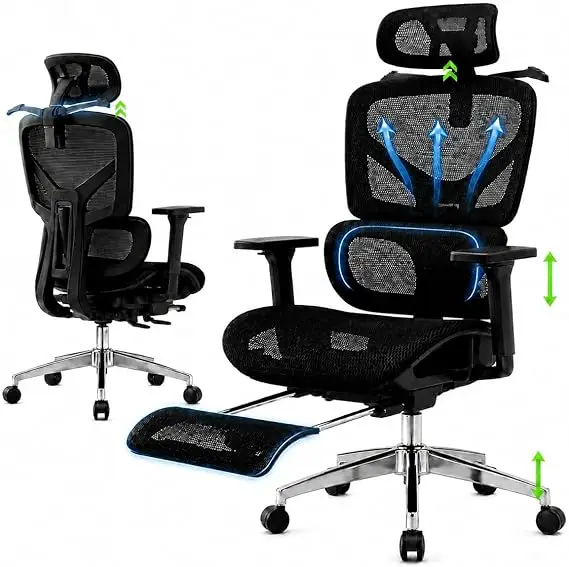 Cadeira Laruno Presidente Ergonômica em tela mesh