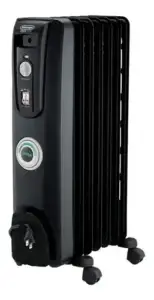 Aquecedor a óleo DeLonghi Confortemp EW7707CB na cor preta
