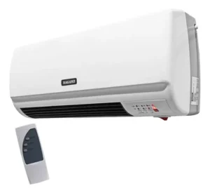 Aquecedor de parede elétrico 2 em 1 com controle remoto e timer