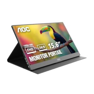 AOC 16T20 15.6 FHD touchscreen IPS alto-falantes capa inteligente monitor portátil