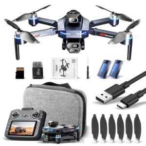 Drone GT8 Profissional Pro Câmera 4K tela no controle 2 baterias desvio obstáculos Popsy