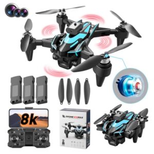 Drone K12MAX câmera dupla EIS brushless 2 baterias detecção infravermelho