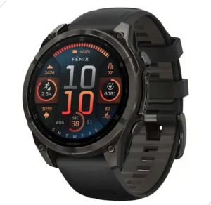 Garmin Fenix 8 AMOLED Safira 47mm titânio caixa preta