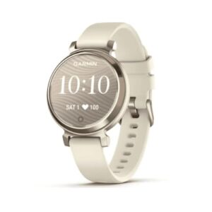 Garmin Lily 2 Sport dourado pulseira silicone creme GPS integrado feminino