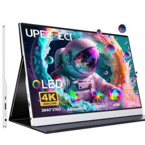UPERFECT 4K 15.6 AdobeRGB QLED FreeSync Smart Case monitor portátil criadores