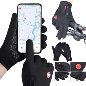 VINWER Luva Motoqueiro Impermeável Térmica Touch Screen