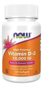 Vitamina D3 NOW High Potency 10000 UI 120 softgels