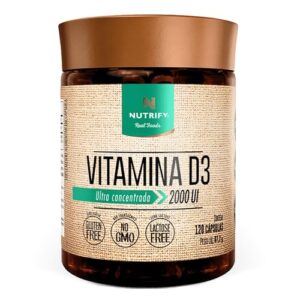 Vitamina D3 Nutrify Nutricional 2000 UI 120 cápsulas