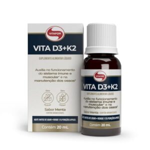 Vitamina D3 Vitafor Bem Estar gotas com K2 sabor menta