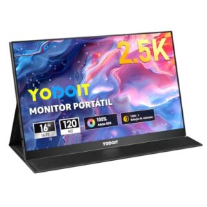 Yodoit 16 2.5K 120Hz 100% Adobe RGB monitor portátil IPS capa inteligente