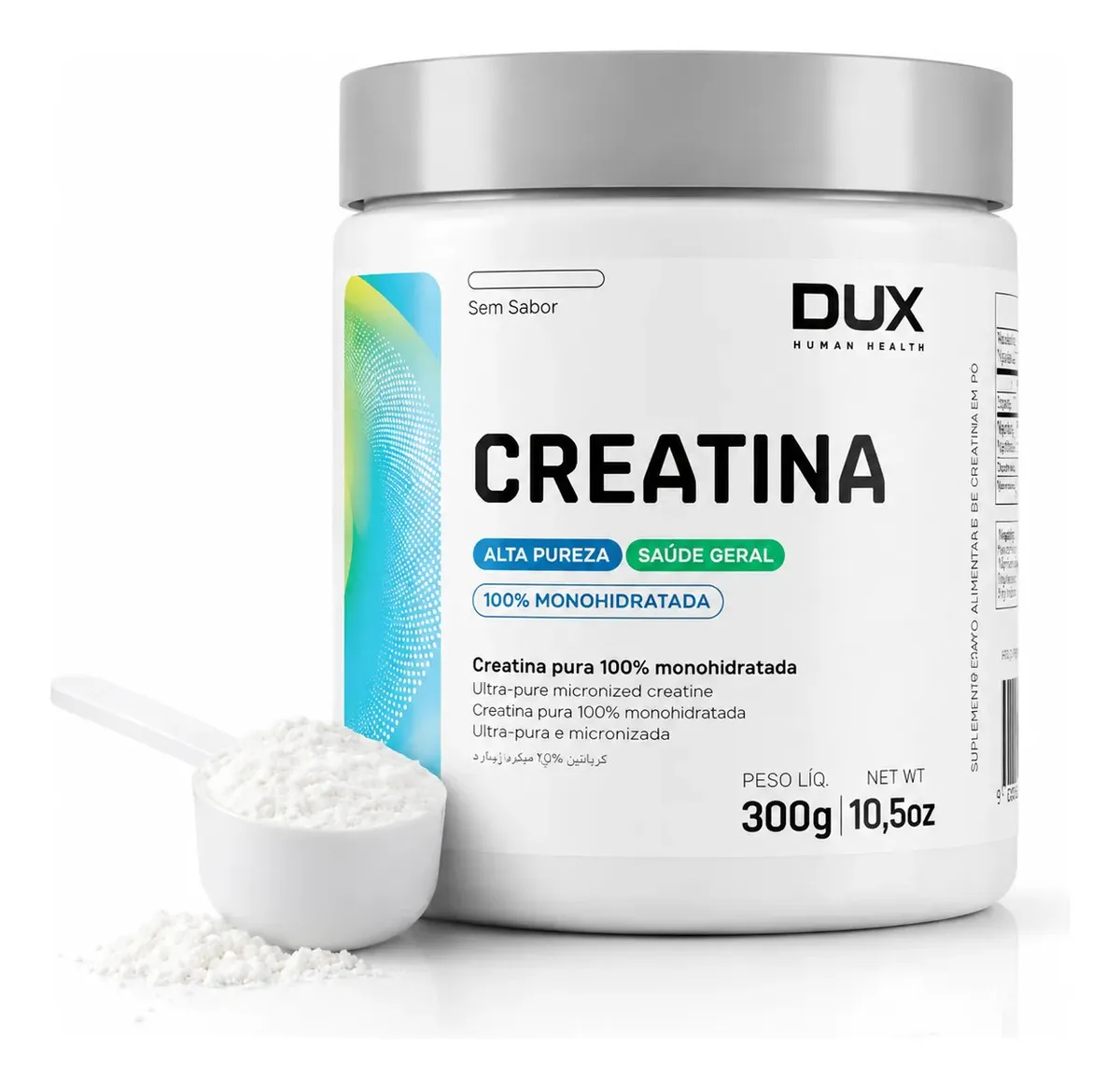 Creatina Dux monohidratada pura sabor neutro 300g